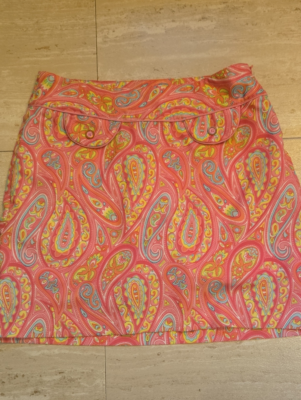 EP PRO Pink Paisley Design Print Golf/Leisure Skort